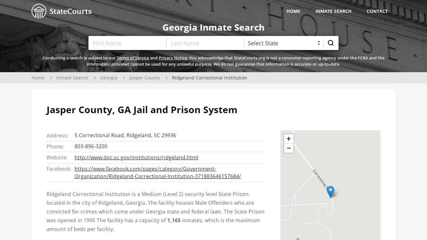 Ridgeland Correctional Institution Inmate Records Search, Georgia ...